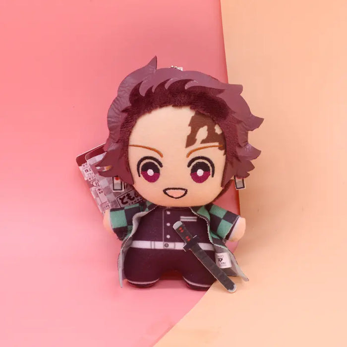 Bandai Demon Slayer Mini Figure Doll Pendants Kamado Tanjirou Nezuko Muzan Plush Toys