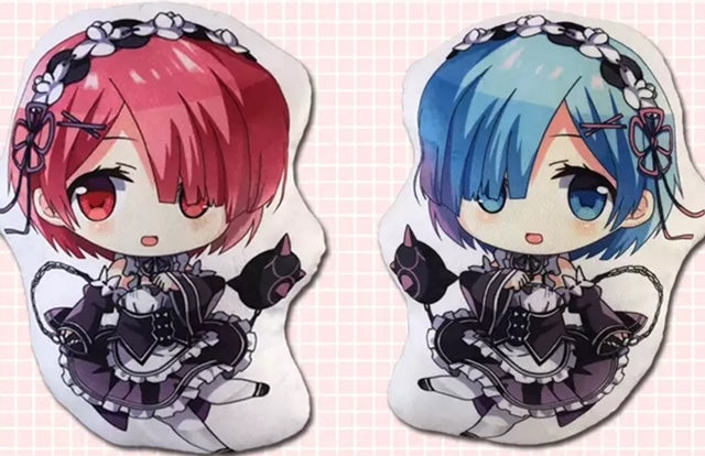 Re Zero Plush Toy Doll Stuffed Cushion Pillow Double Side Ram/Rem