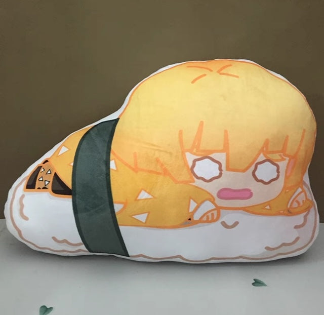 Demon Slayer Plush Toy Stuffed Cushion Pillow （Shushi Roll Style)