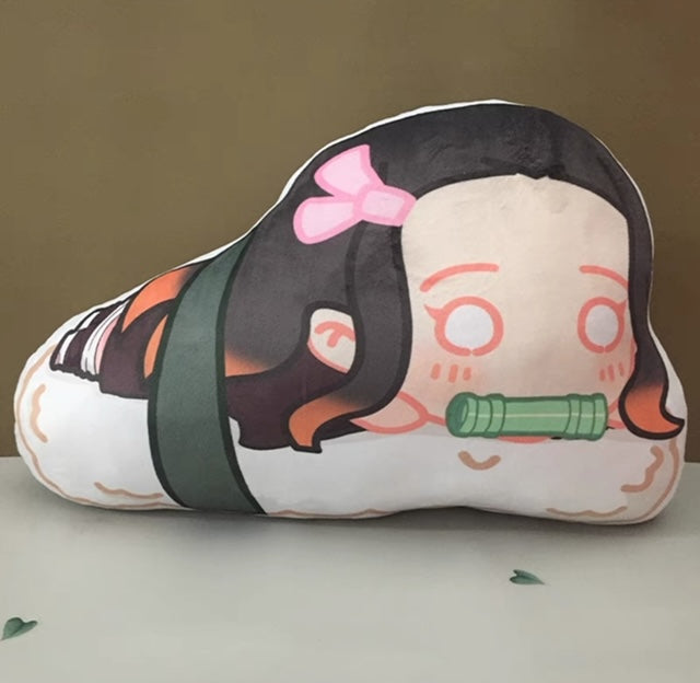 Demon Slayer Plush Toy Stuffed Cushion Pillow （Shushi Roll Style)