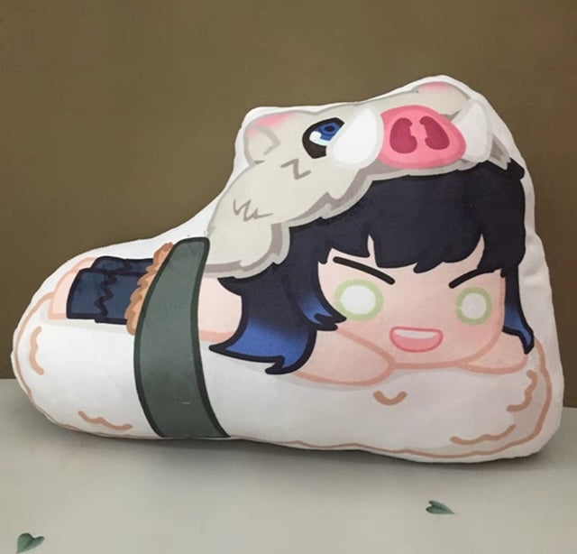 Demon Slayer Plush Toy Stuffed Cushion Pillow （Shushi Roll Style)