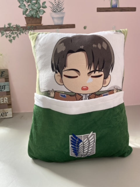 Attack On Titan PLUSH TOY STUFFED CUSHION PILLOW (Cute Sleeping Style)