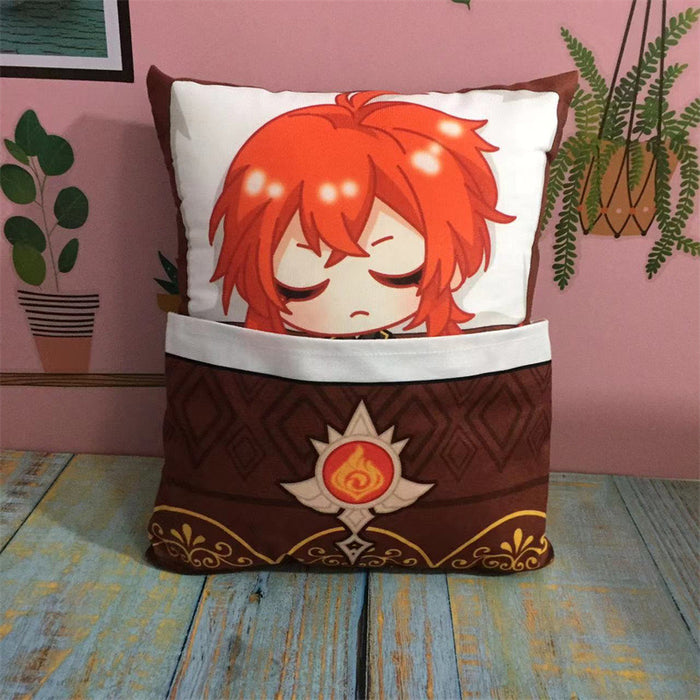 Genshin Impact Plush Toy Stuffed Cushion Pillow (Cute Sleeping Style)