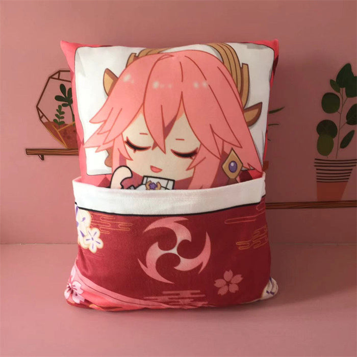 Genshin Impact Plush Toy Stuffed Cushion Pillow (Cute Sleeping Style)