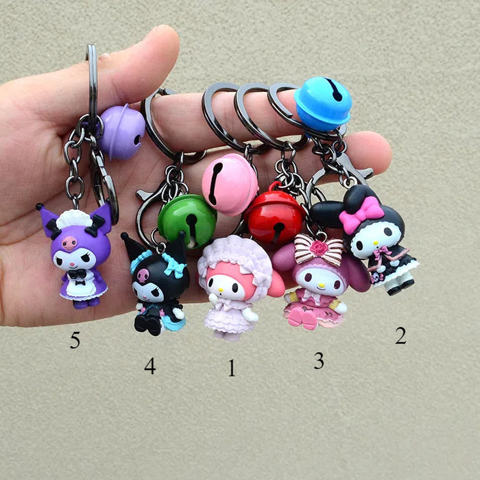 Kuromi My Melody Action Figure 3D Key Chain Backpack Pendant Car Bag Accessories