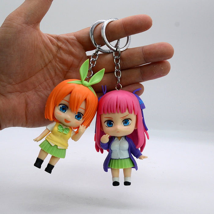 The Quintessential Quintuplets  Keychain pendant school bag doll decoration keychain