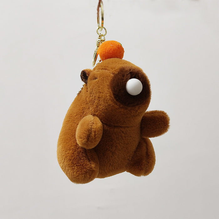 Cute Cartoon Capybara Plush Keychain Toy Bag Hanging