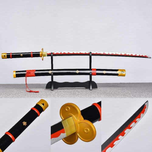 Wooden Sword with Scabbard - One Piece Roronoa Zoro Cosplay Enma Sword