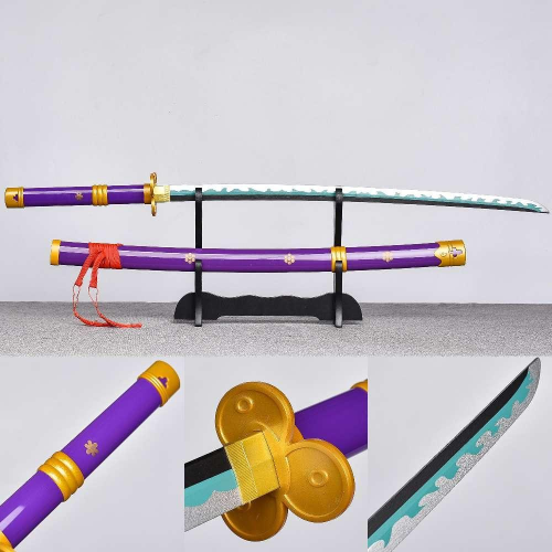 Wooden Sword with Scabbard - One Piece Roronoa Zoro Cosplay Enma Sword