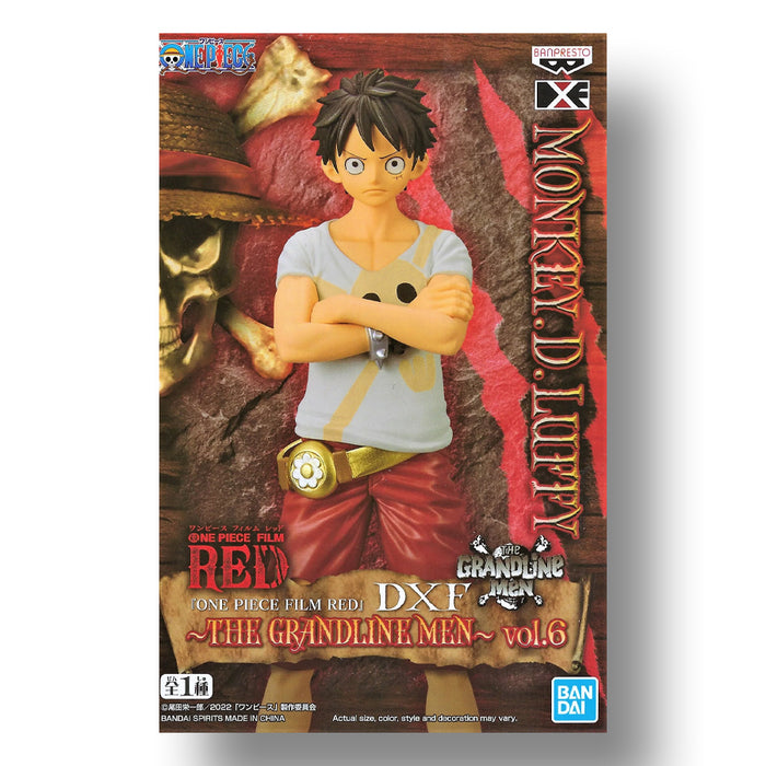 BANDAI BANPRESTO One Piece Film: Red DXF The Grandline Men Vol.6 Monkey D. Luffy Figure