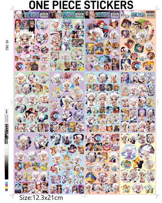 12 Sheets One Piece Anime Stickers No:45-382