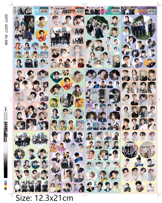 12 Sheets GOT7 GROUP Stickers No:45-368