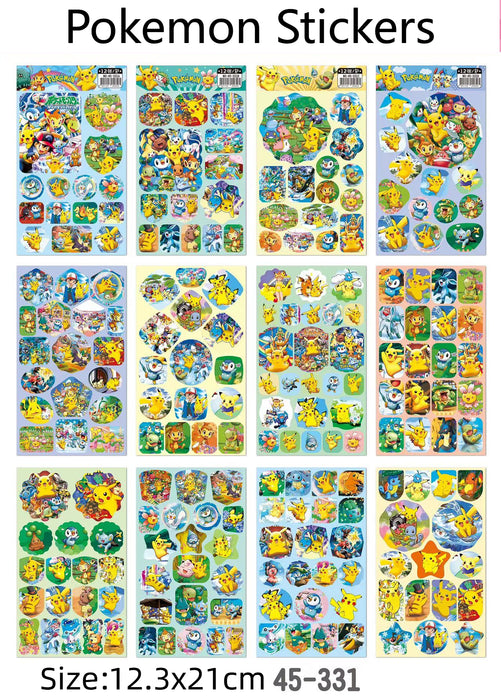 12 Sheets Pokemon Anime Stickers No:45-331