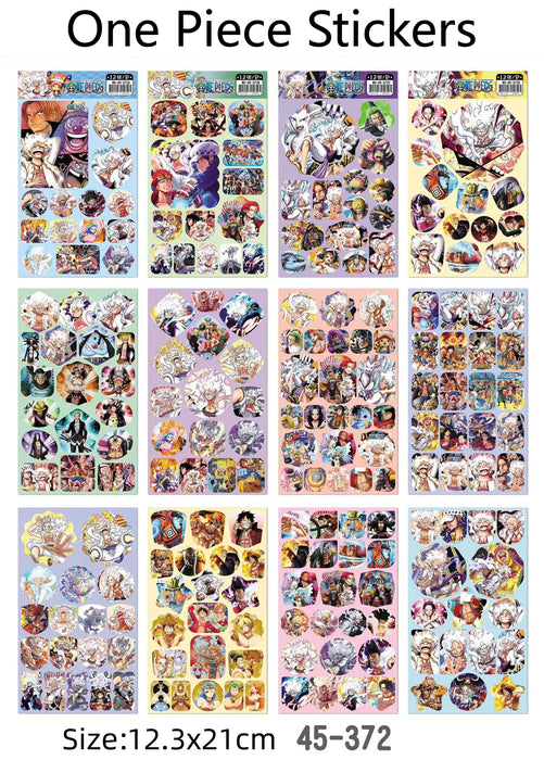 12 Sheets One Piece Anime Stickers No:45-372