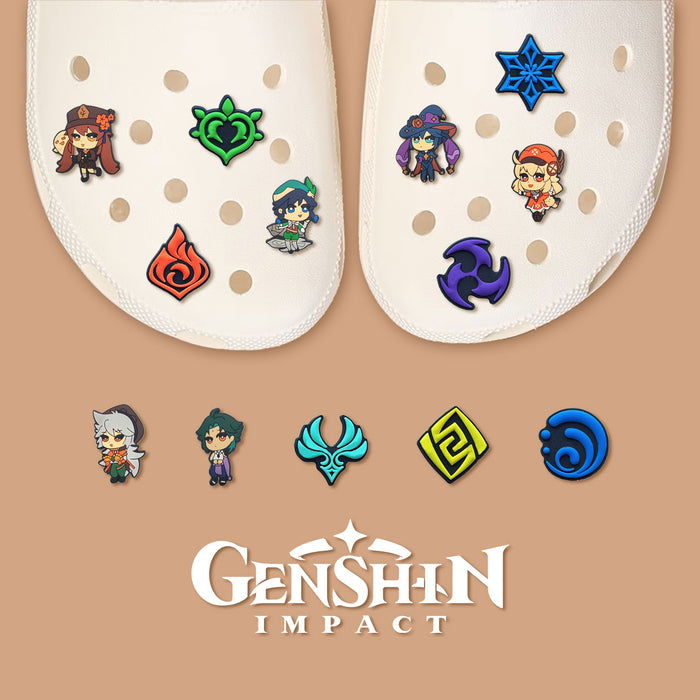 Genshin Impact Anime charms for crocs