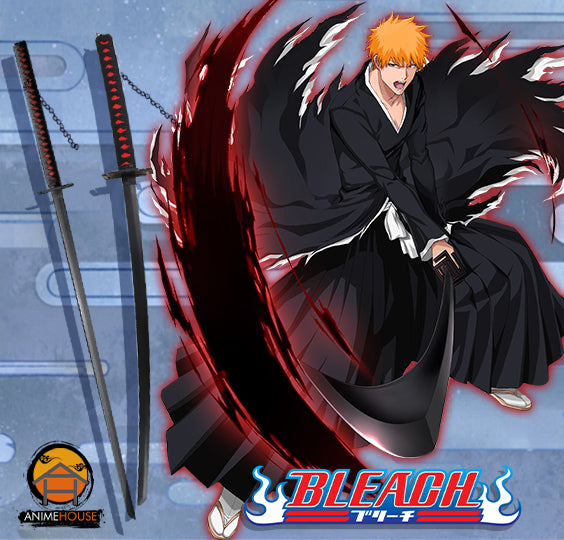 Wooden Sword with Scabbard - Bleach Ichigo Kurosaki Cosplay Sword