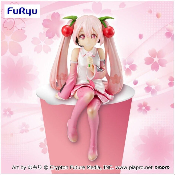 FURYU Vocaloid Sakura Miku (2022 Pearl Color) Noodle Stopper Figure