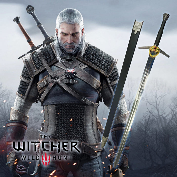 Metal Sword The Netflix Witcher Netflix Series Geralt Rívia Steel Sword c/ BainhaPremium 323c Version