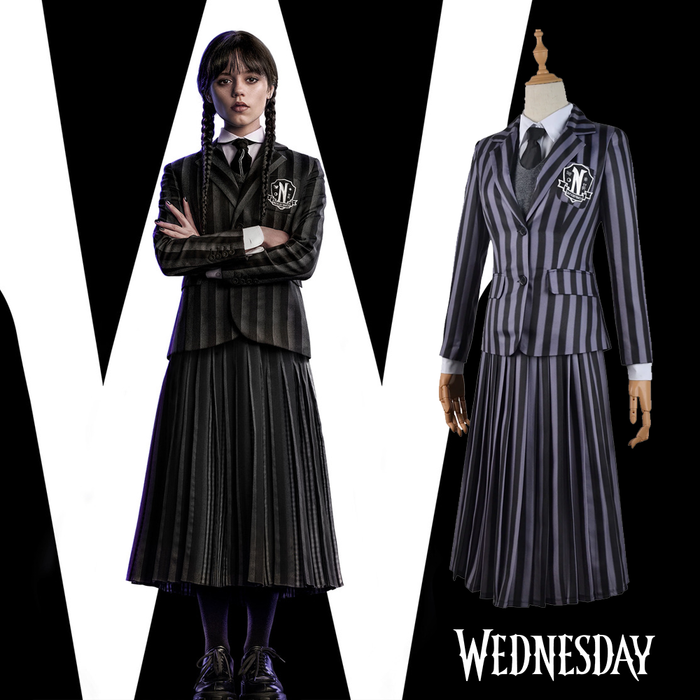 Wednesday Adams School Uniform Cosplay set Costume