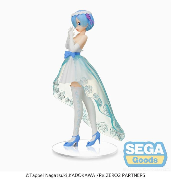 SEGA Re:Zero Starting Life in Another World Rem (Wedding Dress Ver.) Super Premium Figure