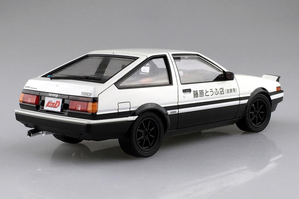 AOSHIMA Pre-Painted 1/24 Initial D Takumi Fujiwara Ae86 Trueno Project D Spec Plastic Model