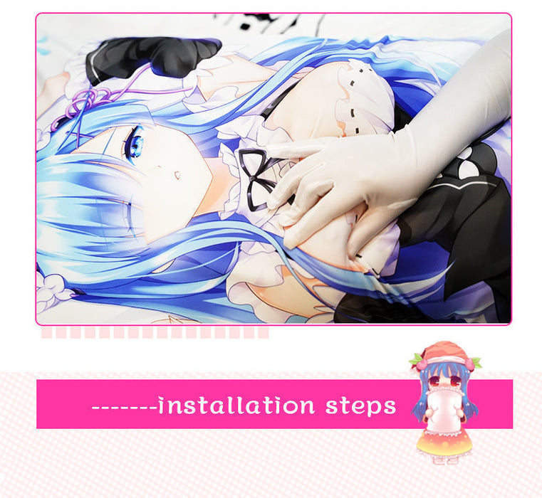 Hyperdimension Neptunia Neptune Dakimakura HUGGING PEACH SKIN BODY PILLOW (H44)