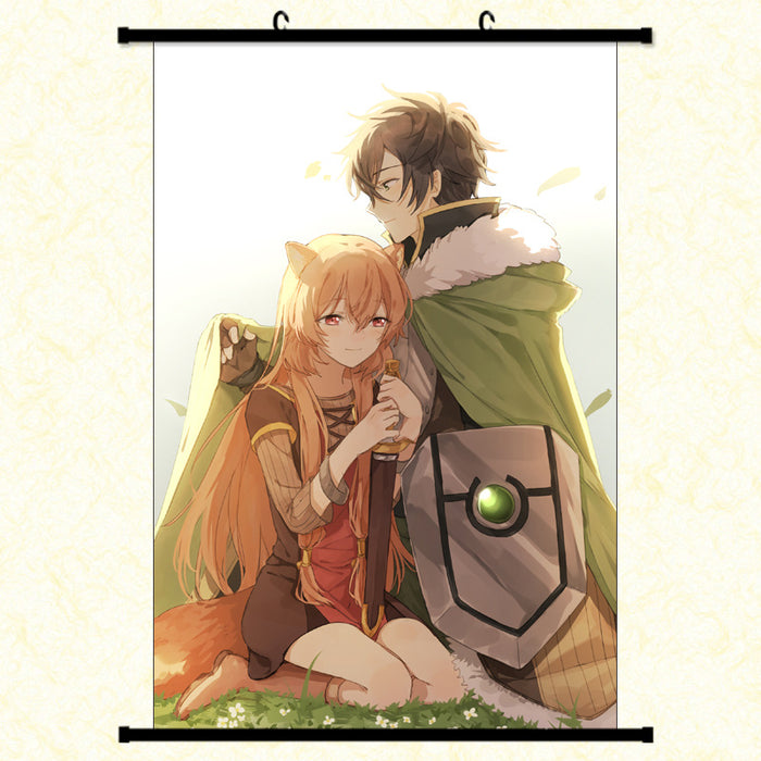 Wall Scroll - The Rising of the Shield Hero Raphtalia & Naofumi