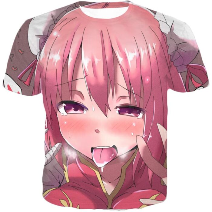 ANIME AHEGAO HENTAI TouHou Project Ibaraki Kasen 3D PRINT PULLOVER T-SHIRT CLOTHES