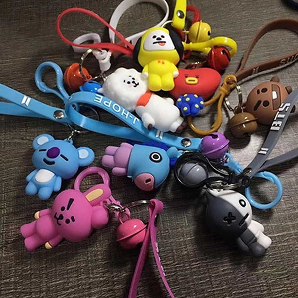 KPOP BTS BANGTAN BOYS KEY CHAINS PENDANT DOLL bt21