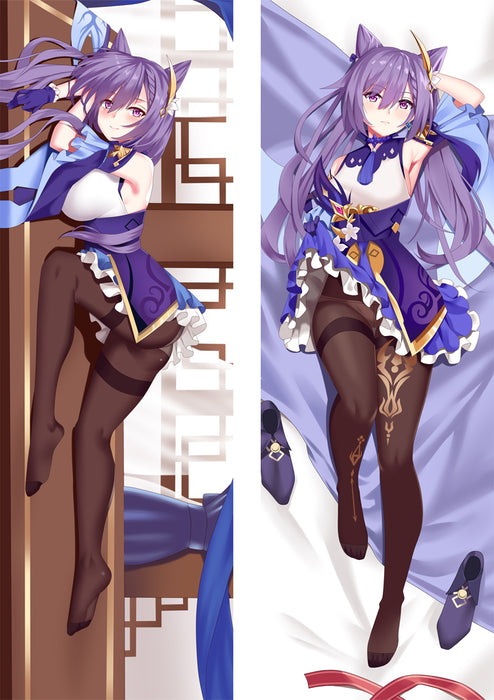 Genshin Impact Keqing Dakimakura HUGGING PEACH SKIN BODY PILLOW (G38)