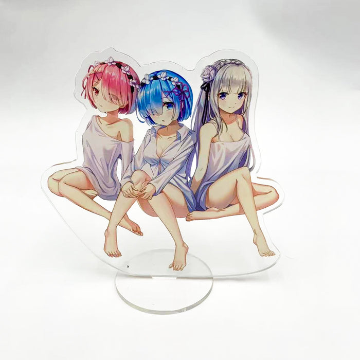 Anime Re:Zero Double-sided Acrylic Model Desk Decoration