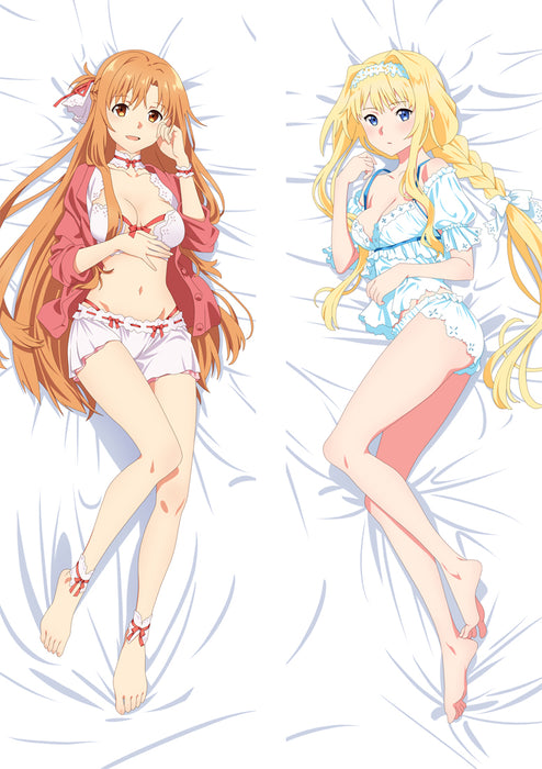 Sword Art Online Asuna & Alice Dakimakura HUGGING PEACH SKIN BODY PILLOW (S25)