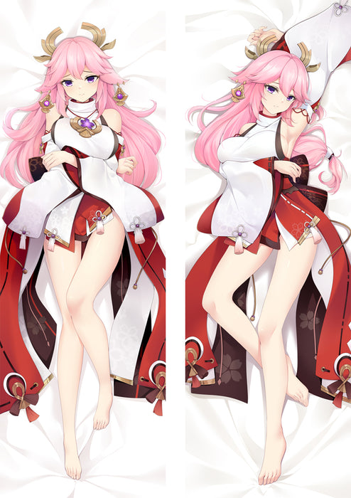 Genshin Impact Yae Miko Dakimakura HUGGING PEACH SKIN BODY PILLOW (G76)