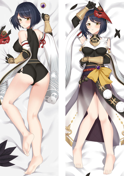 Genshin Impact Kujou Sara Dakimakura HUGGING PEACH SKIN BODY PILLOW (G46)