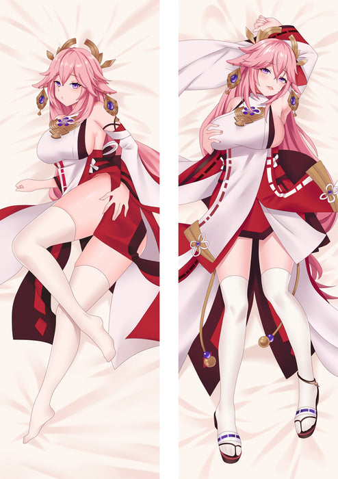 Genshin Impact Yae Miko Dakimakura HUGGING PEACH SKIN BODY PILLOW (G78)