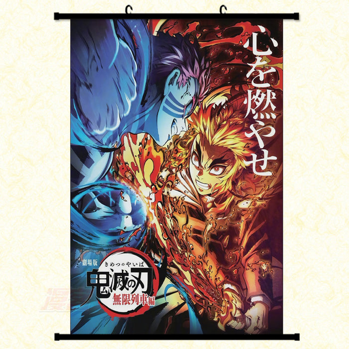 Wall Scroll - Demon Slayer Rengoku & Akaza