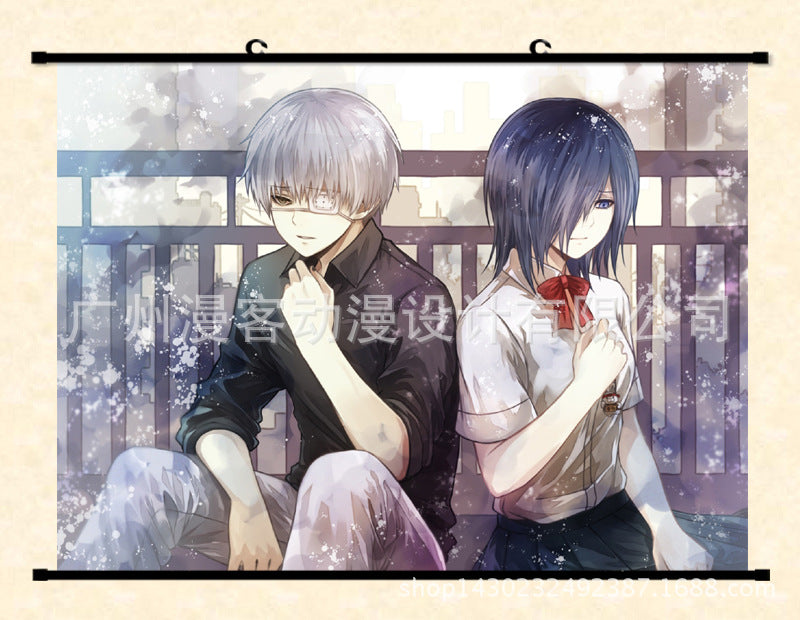 Wall Scroll - Tokyo Ghoul Ken Kaneki & Touka Kirishima