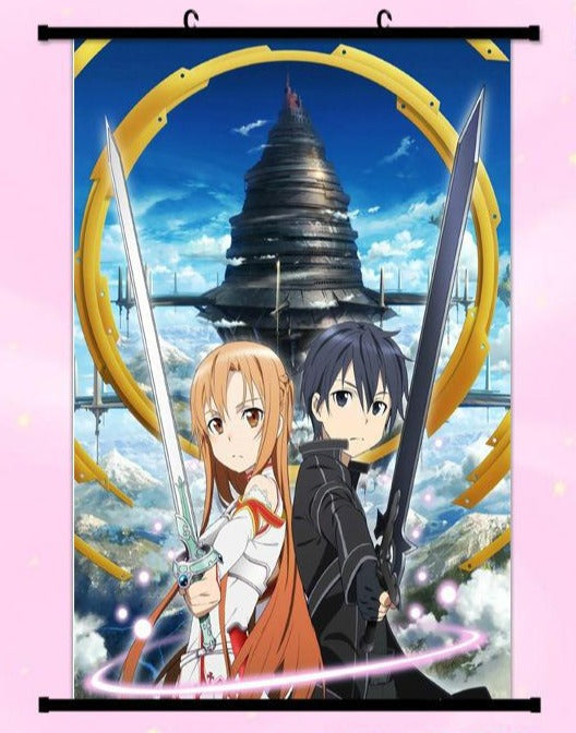 Wall Scroll - Sword Art Online Kirito & Asuna