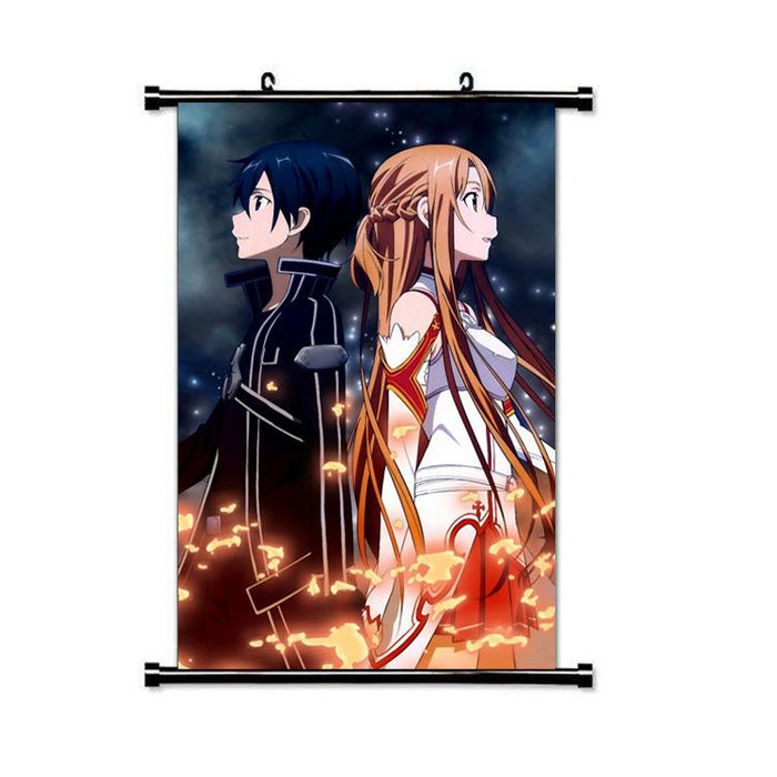 Wall Scroll - Sword Art Online Kirito & Asuna