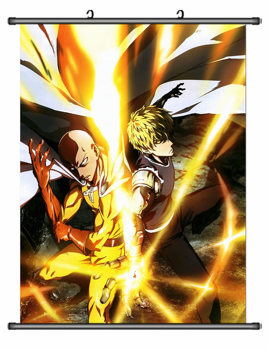 Wall Scroll - One Punch Man Saitama & Genos