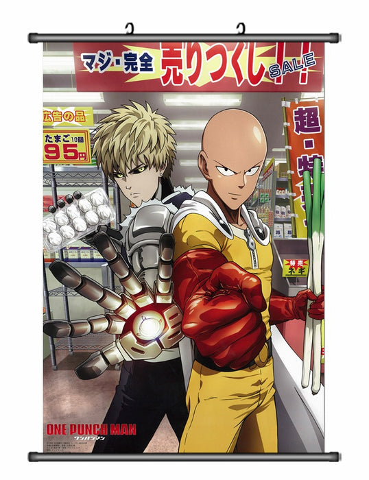 Wall Scroll - One Punch Man Saitama & Genos