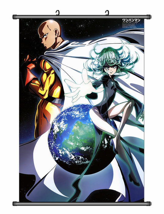 Wall Scroll - One Punch Man Saitama & Tatsumaki