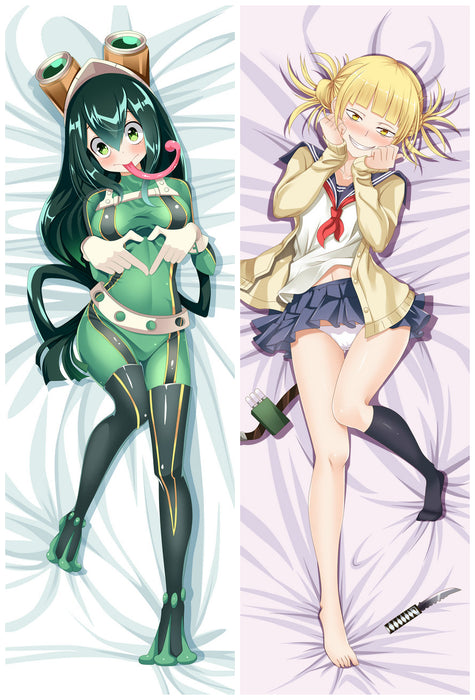 My Hero Academia Himiko Toga & Froppy Tsuyu Asui Dakimakura HUGGING PEACH SKIN BODY PILLOW(M27)