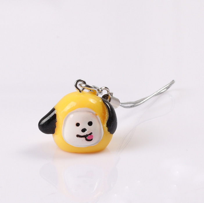 OFFICIAL KPOP BTS BANGTAN BOYS MOBILE PHONE PENDANT 3D DOLL & NECKLACE