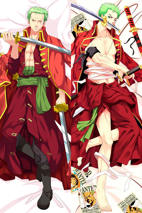 One Piece Zoro Dakimakura Hugging Peach Skin Body Pillow (O2)