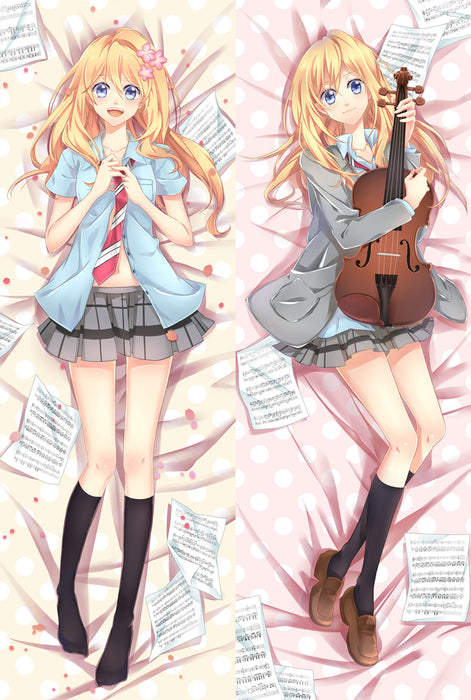 Your Lie in April Kaori Miyazono Dakimakura HUGGING PEACH SKIN BODY PILLOW (Y2)