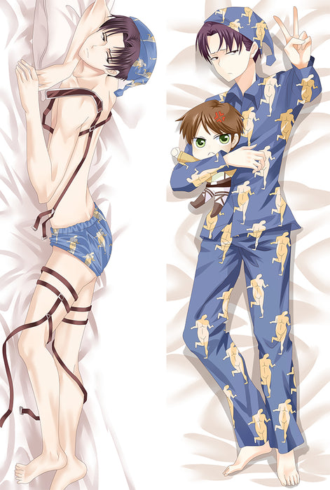 Attack on Titan Levi Ackerman Dakimakura Hugging Peach Skin Body Pillow (A8)