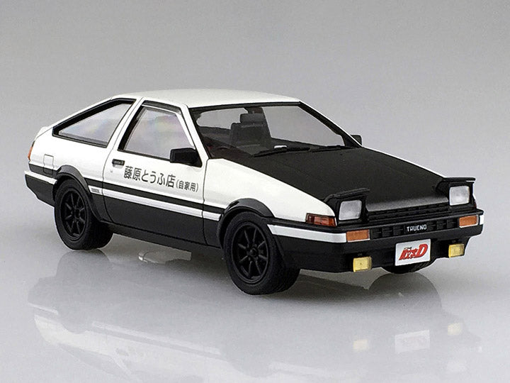 AOSHIMA Pre-Painted 1/24 Initial D Takumi Fujiwara Ae86 Trueno Project D Spec Plastic Model