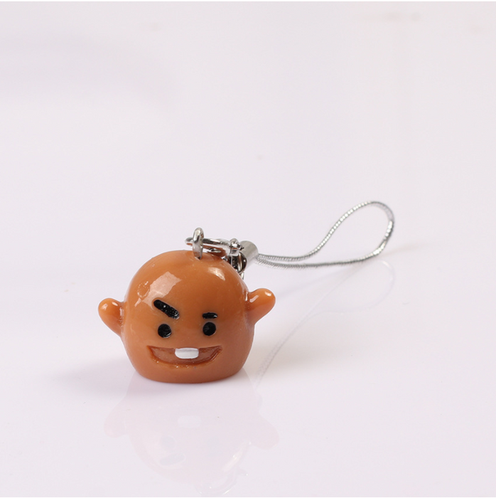 OFFICIAL KPOP BTS BANGTAN BOYS MOBILE PHONE PENDANT 3D DOLL & NECKLACE