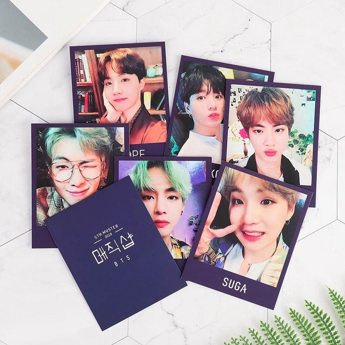 Official Kpop 7Pcs/Set Bts Bangtan Boys Fm 5Th Muster Collective Photocards Lomo Cards